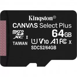 Kingston 64GB Class10 A1 UHS-I U1 (V10) (SDCS2/64GBSP)