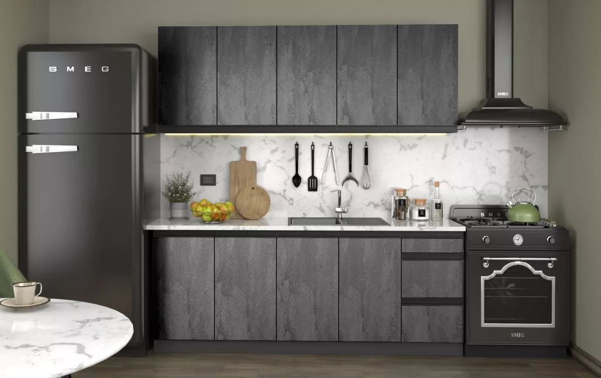 Yasen Niagara 2 m fatada piatra de fier+carcasa grafit