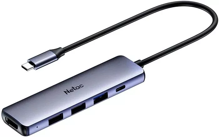 Netac WF13, Type-C to USB3.0+USB2.0*2+100W