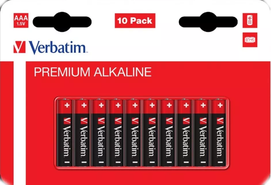 Baterie Verbatim Alcaline Battery AAA 10 Pack Hangcard, VER_49874