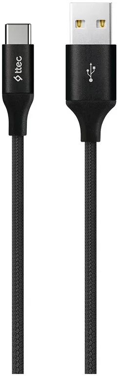 Ttec USB/Type-C 2m, 2.4A, XL Alumi, Black (2DK23S)