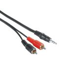 Кабель AUX HAMA Cablu205107 3.5 mm Jack Plug-2 RCA Plugs, 5 m — купить в Кишинёве | Аудиокабеля | Hi-Tech Moldova