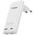 Зарядное устройство Verbatim Fold 'n' Go GaN Charger 65W, White VER_32355 — купить в Кишинёве | Зарядные устройства к смартфонам | Hi-Tech Moldova