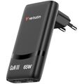 Incarcator Verbatim Fold 'n' Go GaN Charger 65W, Black VER_32354 — cumpără în Chișinău | Încărcătoare | Hi-Tech Moldova