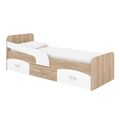Pat p/u copii "Milka-90" 90x200 - stejar sonoma+alb (merk),(2) — cumpără în Chișinău | Paturi | Hi-Tech Moldova