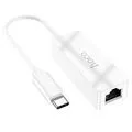 Adaptor HOCO UA22 Acquire Type-C ethernet, White (100 Mbps) — cumpără în Chișinău | Adaptoare | Hi-Tech Moldova