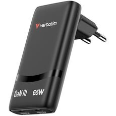 Incarcator Verbatim Fold 'n' Go GaN Charger 65W, Black VER_32354 — cumpără în Chișinău | Încărcătoare | Hi-Tech Moldova