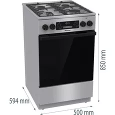 Кухонная плита Hisense HKS5C71XF (plita gaz/cuptor electric) — купить в Кишинёве | Кухонные плиты | Hi-Tech Moldova
