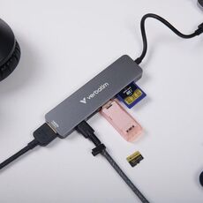 Verbatim USB HubUSB-C Essentials Multiport Hub VER_32156 — купить в Кишинёве | Концентраторы | Hi-Tech Moldova