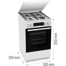Кухонная плита Gorenje GK5C64WH (plita gaz/cuptor electric) — купить в Кишинёве | Кухонные плиты | Hi-Tech Moldova