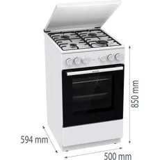 Кухонная плита Gorenje GK5A22WH (plita gaz/cuptor electric) — купить в Кишинёве | Кухонные плиты | Hi-Tech Moldova