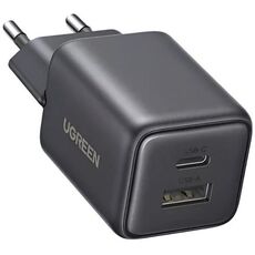 Зарядное устройство UGREEN X514 GaN Charger 1*USB-A, 1*Type-C 20W QC3 (65737) Black — купить в Кишинёве | Зарядные устройства к смартфонам | Hi-Tech Moldova