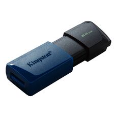 Флэш-накопитель USB 3.2 KINGSTON 64GB DataTraveler Exodia M (DTXM/64GB), Black/Blue — купить в Кишинёве | USB накопители | Hi-Tech Moldova