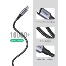 Кабель Type-C UGREEN US316 Type-C 2.0/Type-C 2.0 5A 100W,1m, White (70427) — купить в Кишинёве | Товар без акции | Hi-Tech Moldova