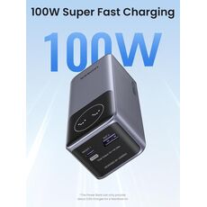 Портативный аккумулятор UGREEN Nexode Flight Approved 12000mAh, 100W, (35526B) Grey — купить в Кишинёве | Портативный аккумулятор (Powerbank) | Hi-Tech Moldova