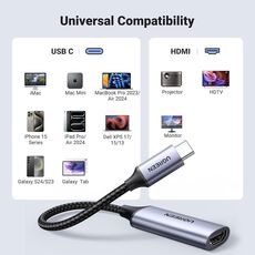 Adaptor UGREEN Type-C 3.0 to HDMI V2.0 CM297 (70444), Space Gray — cumpără în Chișinău | Товар без акции | Hi-Tech Moldova