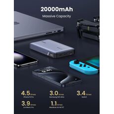 Портативный аккумулятор UGREEN Nexode Two-way Fast Charging 20000mAh, 100W, (25188) Grey — купить в Кишинёве | Портативный аккумулятор (Powerbank) | Hi-Tech Moldova