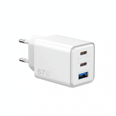 Зарядное устройство Wiwu Wi-G026 EU Cube 67W 25C+A GaN, White — купить в Кишинёве | Зарядные устройства к смартфонам | Hi-Tech Moldova