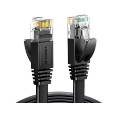 Patchcord UTP UGREEN Cat6 Flat Ethernet Cable U/UTP,1.0 m. (50173) Black  — cumpără în Chișinău | Cabluri de racordare  | Hi-Tech Moldova