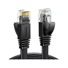 Patchcord UTP UGREEN Cat6 Flat Ethernet Cable U/UTP 3.0 m. (50175) Black  — cumpără în Chișinău | Cabluri de racordare  | Hi-Tech Moldova