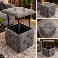 Банкетка  Puf transformer cu masa carcasa neagra 5in1