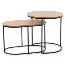 Кофейный столик Vicko 1516-00001 set 2 buc, 50/60x35  cm, maro inchis