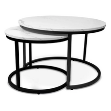 Кофейный столик Vicko 1361-00004 set 2 buc, 50/70 cm, alb