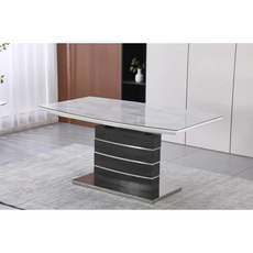 Masa de bucatarie Yasen DT-2417 (alb/negru/maro/negru)
