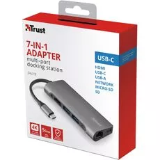 Адаптер Trust Dalyx 7in1 USB-C Multiport (TR_23775) — купить в Кишинёве | USB адаптеры | Hi-Tech Moldova