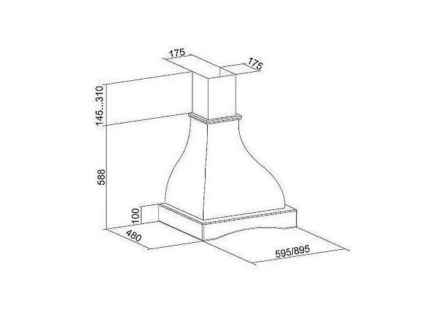 Hota Tornado Tempo 1200(60) Led WH — cumpără în Chișinău | Hote de bucătărie | Hi-Tech Moldova