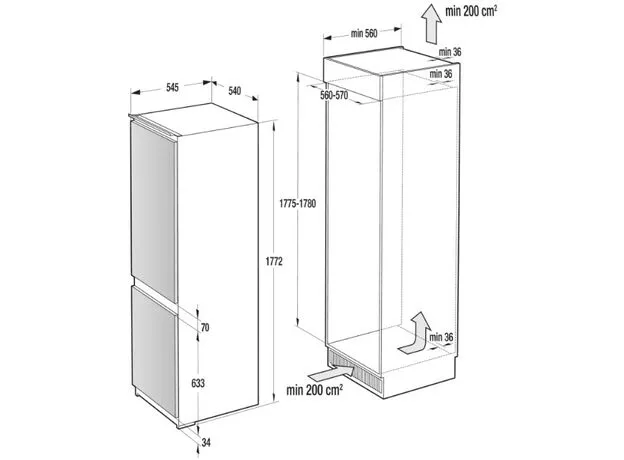 Frigider incorporabil Gorenje NRKI418FA0 — cumpără în Chișinău | Frigidere încorporabile | Hi-Tech Moldova