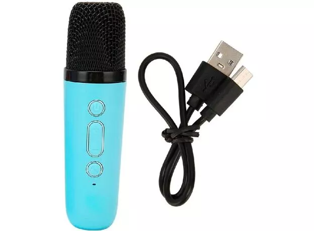 Karaoke Set Microphone and Speaker P2, 6W (portabil) Blue (PKMSP2BL) — cumpără în Chișinău | Sisteme audio portabile | Hi-Tech Moldova