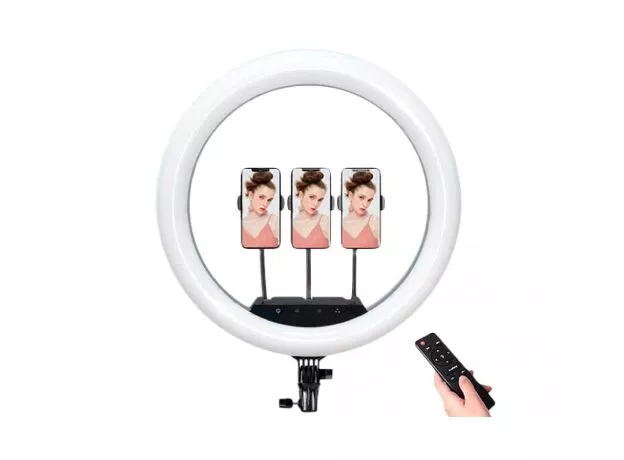Selfie Ring RGB Light 18" MJ45 with Tripod 2.1m (Bag and Remote Control) — cumpără în Chișinău | Monopode | Hi-Tech Moldova