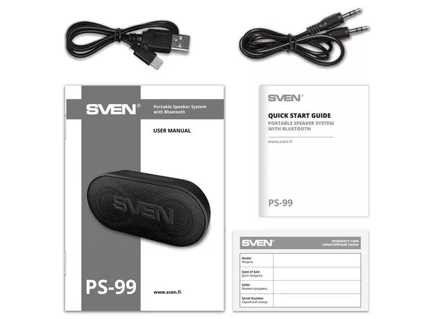Boxa portabila Sven PS-99 Black — cumpără în Chișinău | Sisteme audio portabile | Hi-Tech Moldova