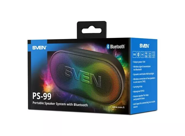 Boxa portabila Sven PS-99 Black — cumpără în Chișinău | Sisteme audio portabile | Hi-Tech Moldova