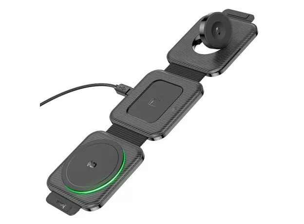 Incarcator fara fir HOCO CQ4 Unique 3-in-1, Black — cumpără în Chișinău | Încărcătoare | Hi-Tech Moldova