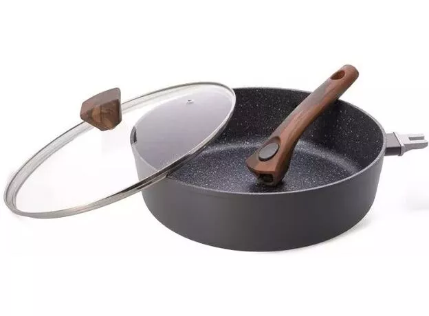 Tigaie Saute Fissman Capella 14962 (24x7.5 cm) cu maner detasabil+ capac din sticla — cumpără în Chișinău | Ceaune, WOK | Hi-Tech Moldova