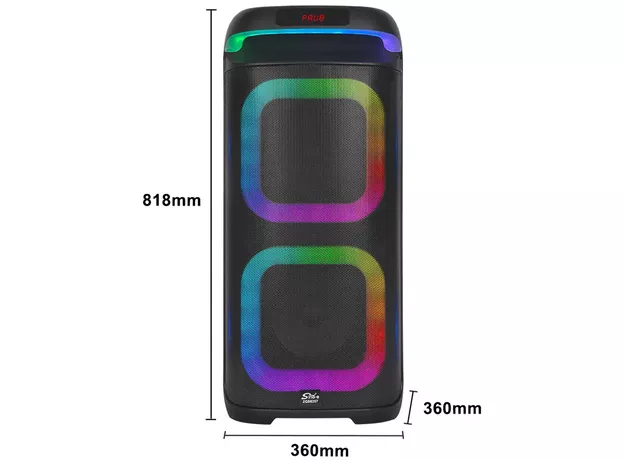 Портативная акустика Sing-e ZQS8257 RGB Party Dual Speaker 8 inch 40W, Black — купить в Кишинёве | Портативное аудио | Hi-Tech Moldova