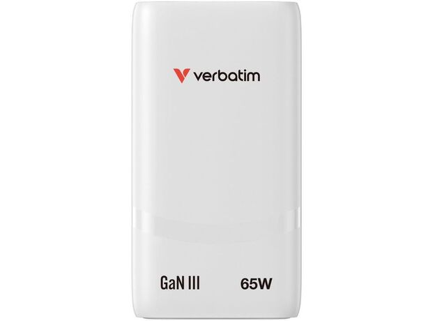 Зарядное устройство Verbatim Fold 'n' Go GaN Charger 65W, White VER_32355 — купить в Кишинёве | Зарядные устройства к смартфонам | Hi-Tech Moldova