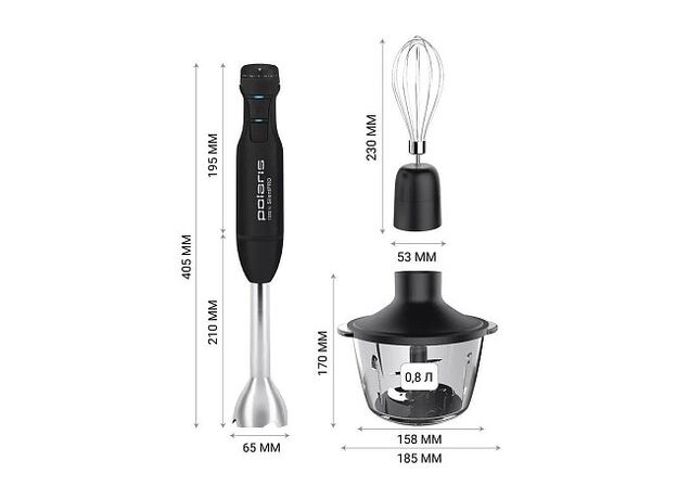 Blender Polaris PHB 1510GL, Negru — cumpără în Chișinău | Погружные блендеры | Hi-Tech Moldova