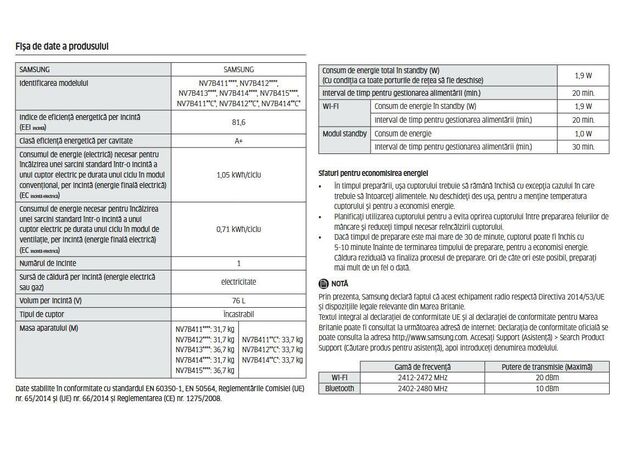 Cuptor incorporabil Samsung NV7B4125ZAK/WT — cumpără în Chișinău | Cuptoare Incorporabile | Hi-Tech Moldova