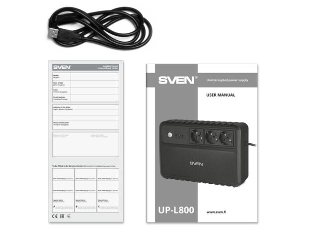 Sursă de alimentare neîntreruptibilă Sven 800VA/400W (UP-L800) — cumpără în Chișinău | Sursă de alimentare neîntreruptibilă | Hi-Tech Moldova
