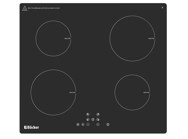 Индукционная варочная панель Backer BIN60X4 — купить в Кишинёве | Варочные панели | Hi-Tech Moldova