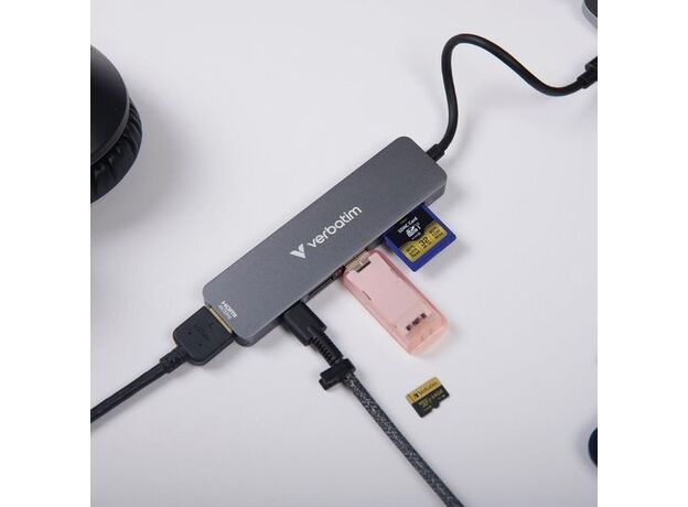 Verbatim USB HubUSB-C Essentials Multiport Hub VER_32156 — купить в Кишинёве | Концентраторы | Hi-Tech Moldova