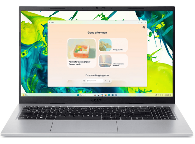 Laptop Acer Aspire Go 15 AG15-72P-557T (NX.JSVEU.006) Pure Silver — cumpără în Chișinău | Laptopuri | Hi-Tech Moldova