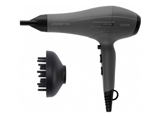 Фен Polaris PHD 2600ACi Salon Hair, Gri/Grafit — купить в Кишинёве | Фены для волос | Hi-Tech Moldova