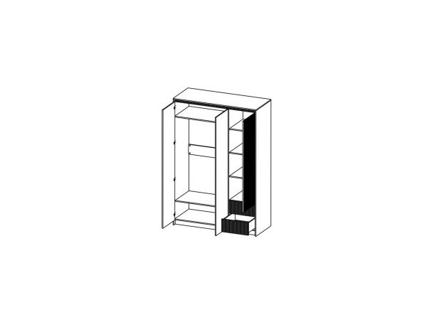 Шкаф Yasen Monaco SZF3D2S (casmir/gri elegant la atingire moale) — купить в Кишинёве | Шкафы | Hi-Tech Moldova