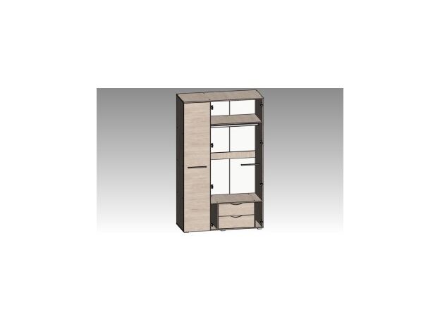 Шкаф Yasen Bari 3D1og (Hickory rockford deschis/grafit gri) — купить в Кишинёве | Шкафы | Hi-Tech Moldova