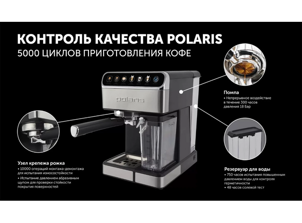 Кофеварка Polaris PCM 1540 WIFI IQ Home Inox — купить в Кишинёве | Кофеварки | Hi-Tech Moldova