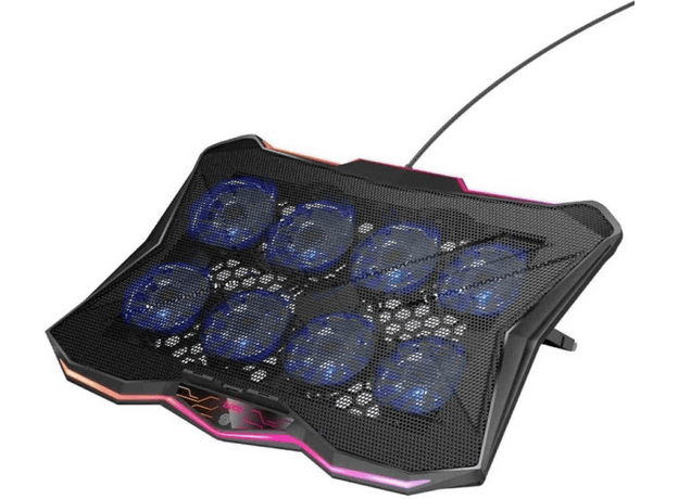 Suport cooler p/u laptop Hoco DH26 multi-fan Cool RGB, Black — cumpără în Chișinău | Suporturi | Hi-Tech Moldova